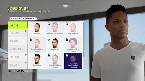 FIFA 19 Customisation Alex Hunter